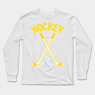 HOCKEY CROSSED STICKS LOGO Long Sleeve T-Shirt